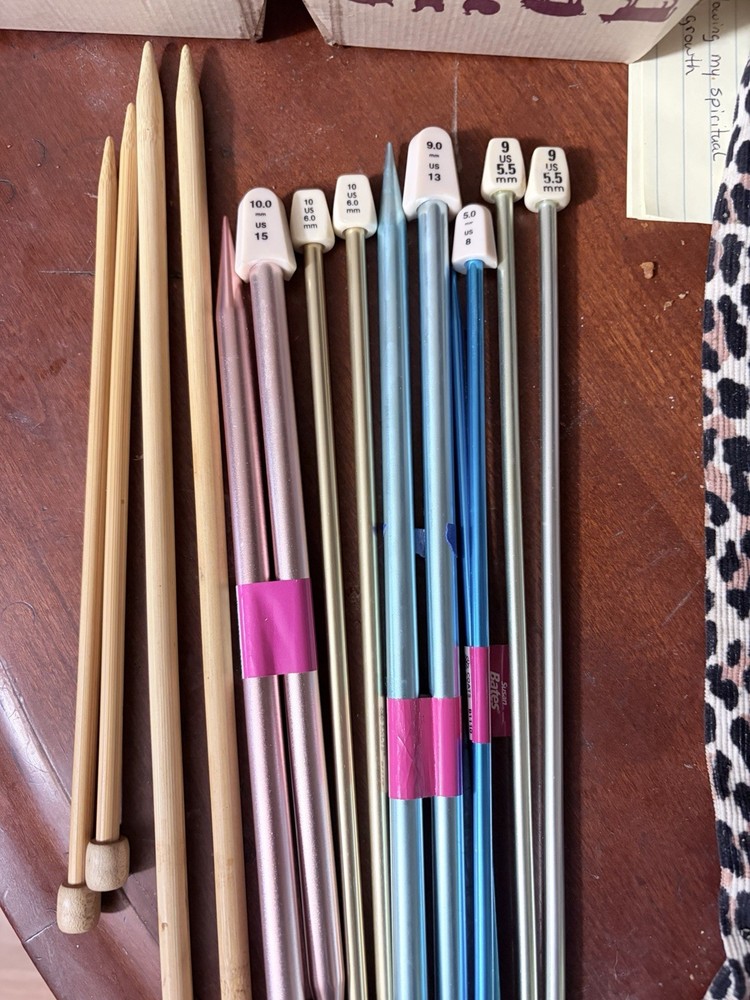 7 Sets Of Knitting Needles Assorted