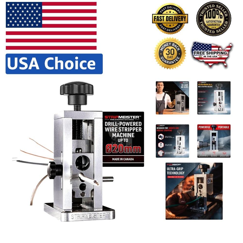 Portable Jam-Free Scrap Wire Stripper for Efficient Recycling & DIY Projects