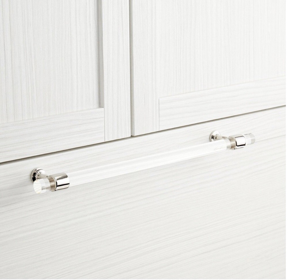 Signature Hardware 12" Beryn Acrylic Appliance Pull, Satin Brass