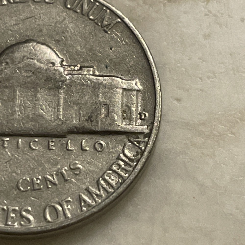 1964 D Jefferson Nickel Error RPM Filled “D” TK2145*