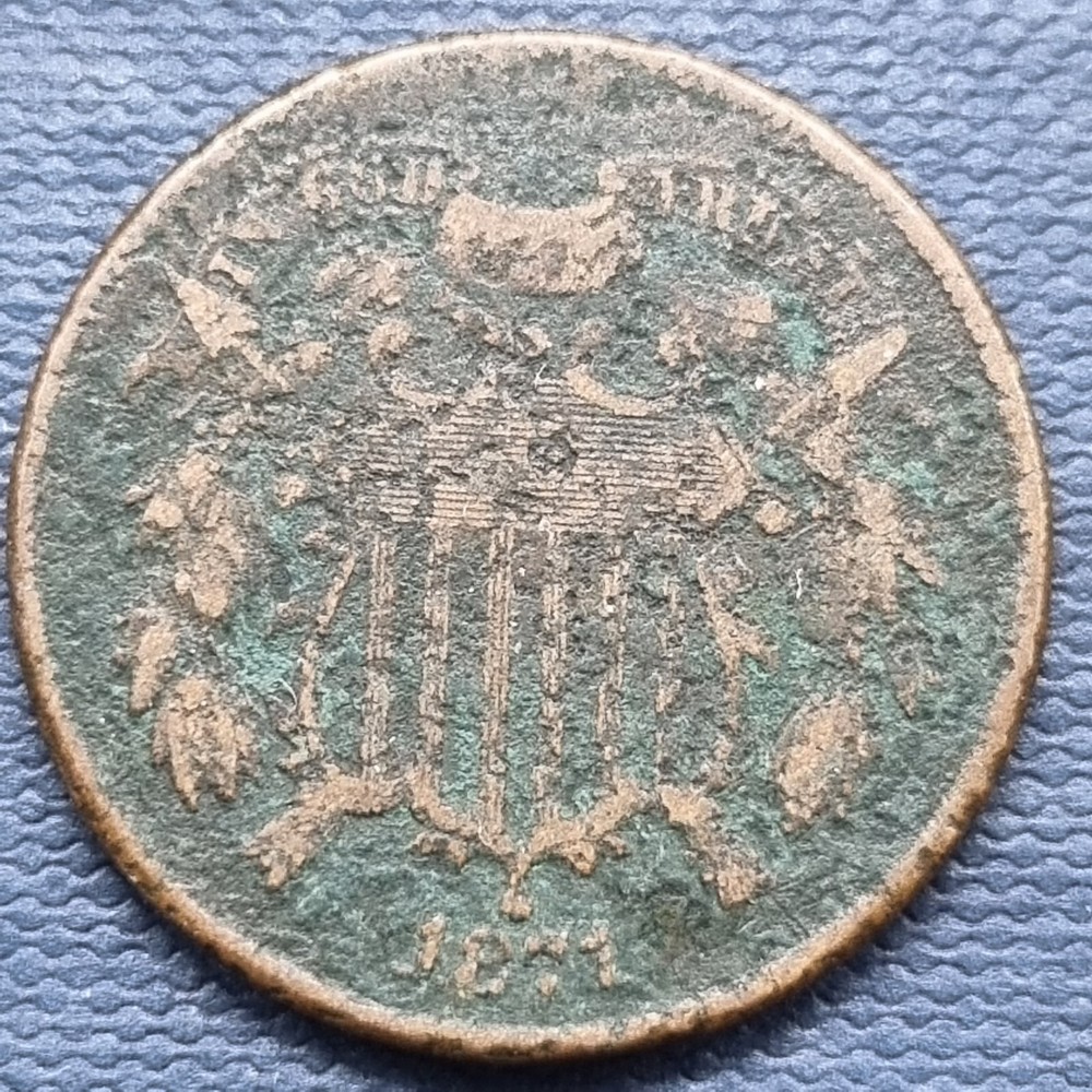 1871 Two Cent Piece 2c Better Grade VF Details #61814