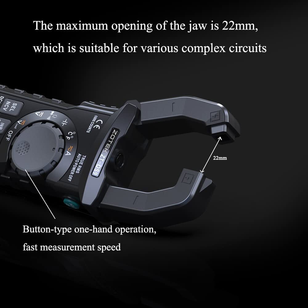 Clamp Multimeter DC T-RMS 6000 Counts Meter Tester Digital Voltmeter Diode Meter