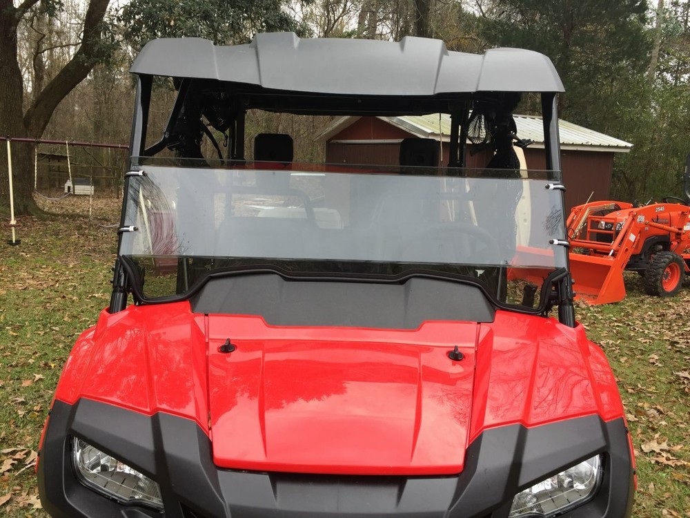 Honda Pioneer 500, 520 Clear Half Front Windshield - 1/4 THICK Polycarbonate!