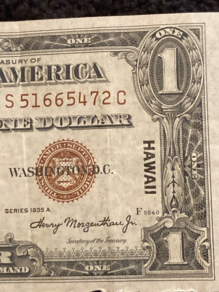 1934 A Hawaii One Dollar Note
