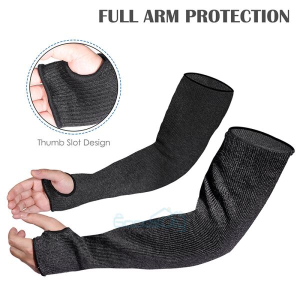 Cut Resistant Sleeves with Thumb Hole for Safety Work Preventing Stab