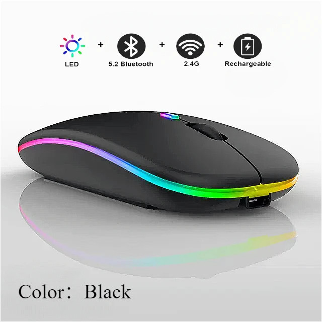 Wireless Mouse For Laptop PC Bluetooth Rechargeable Mouses Wireless Computer
