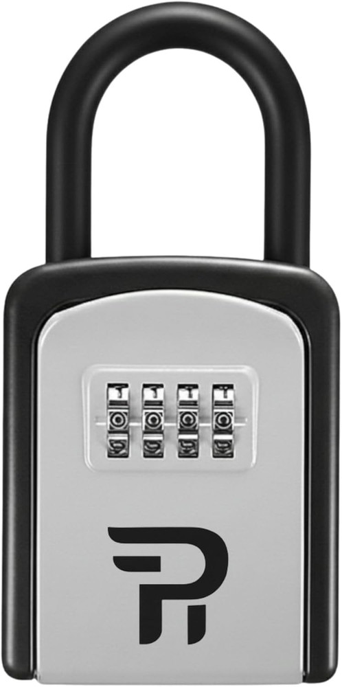 Portable Key Lock Box 4 Digit Combination Hanging Safe Weather Resistant