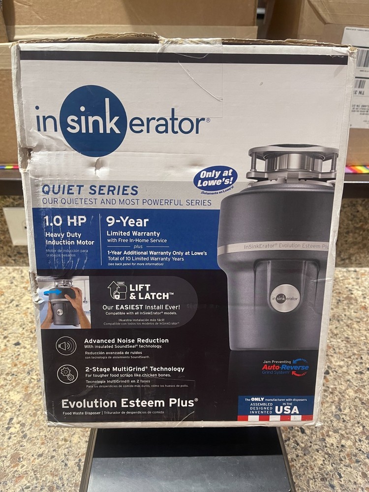 InSinkErator 1 hp Evolution Esteem + Garbage Disposal (Quiet Series,Lift &Latch)