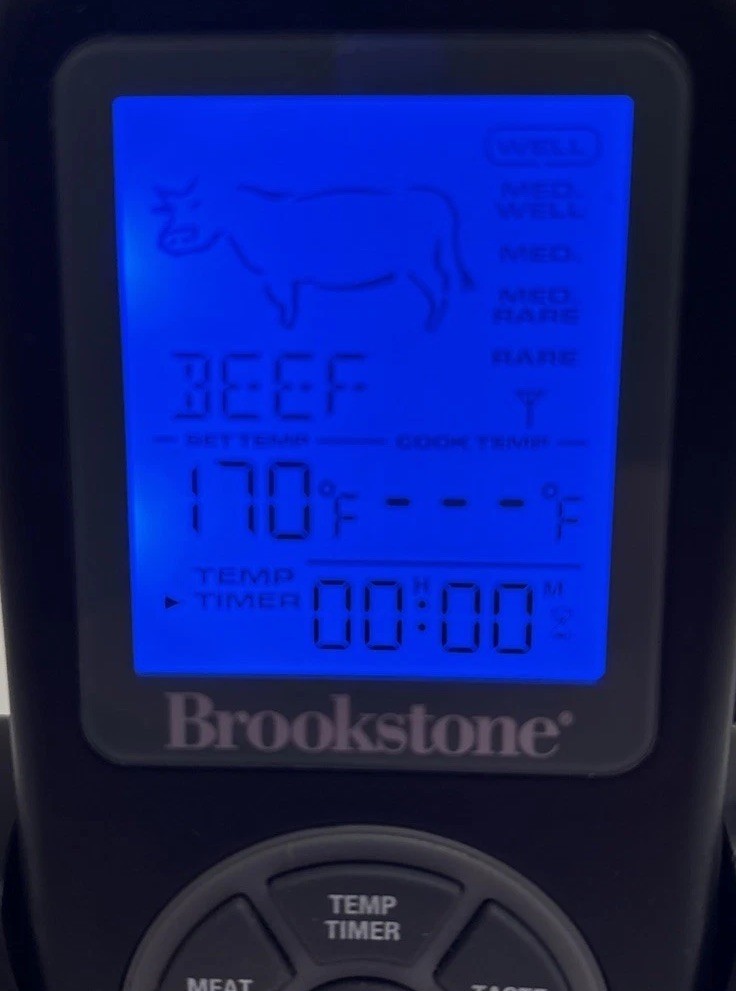 Brookstone Black Wireless Remote Cooking Thermometer & Timer