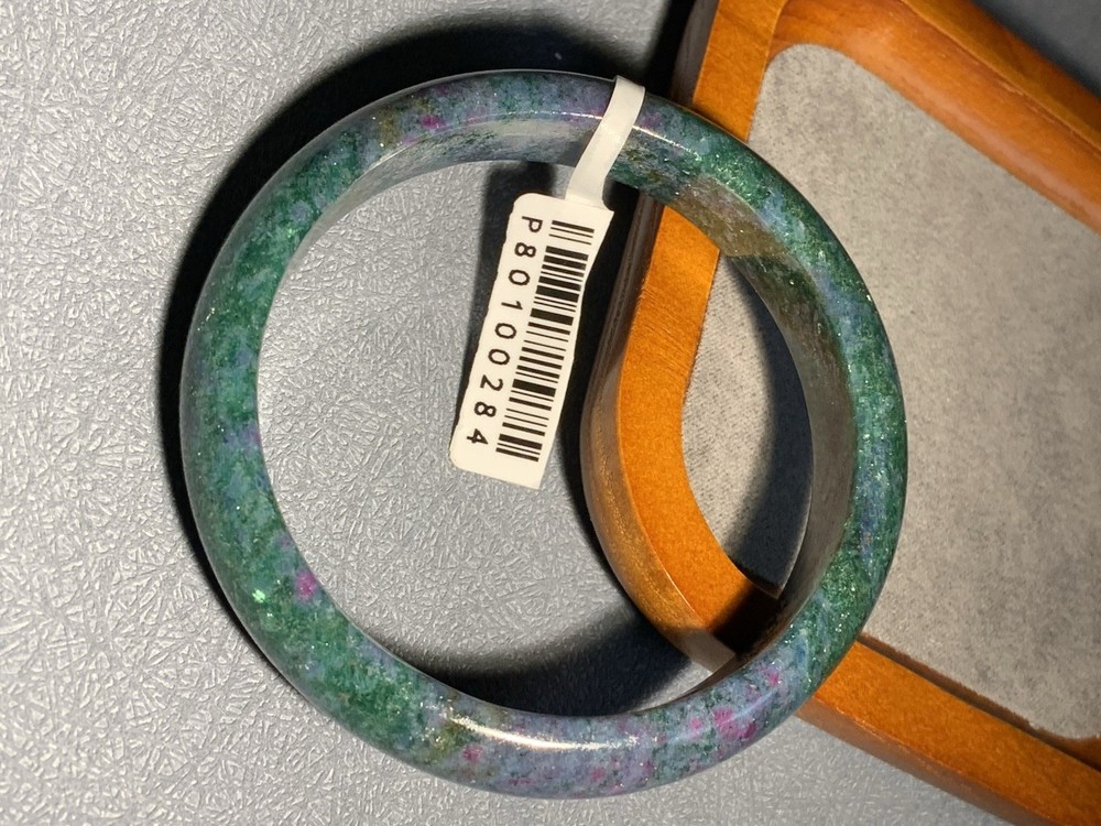 58.5mm Natural High Grade Ruby Zoisite Bangle/Crystal Gem Bangle