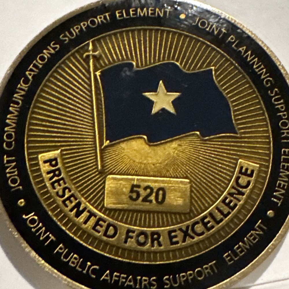 CHALLENGE COIN COMMANDER JOINT COMMUNICATIONS SUPPORY EXCELLENCE MILITARY