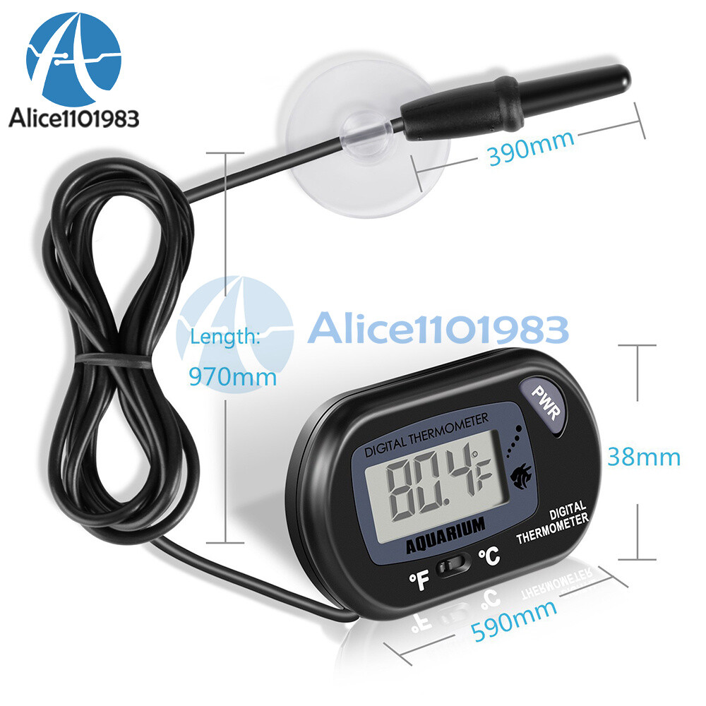 Digital LCD Sensor Temperature Controller Aquarium Thermometer Fish Tank Temp