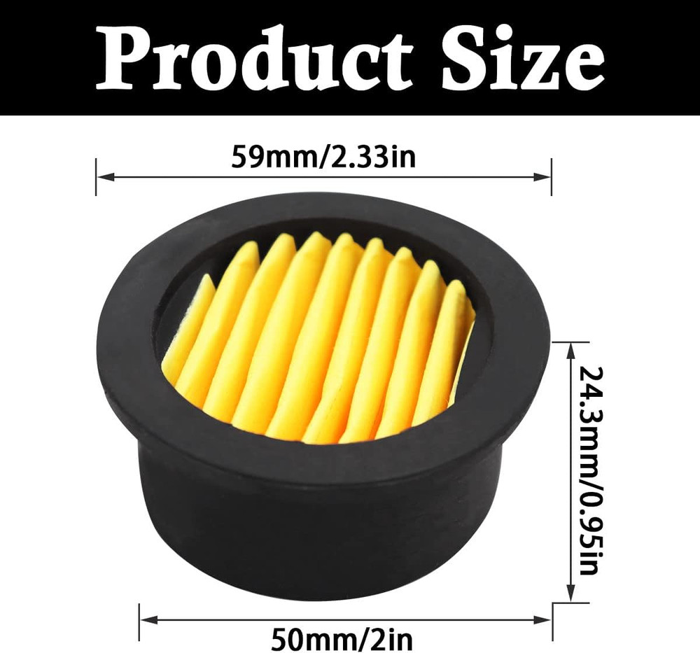 4Pcs Air Compressor Replacement Filter Elements,Air Compressor Intake Paper Filt