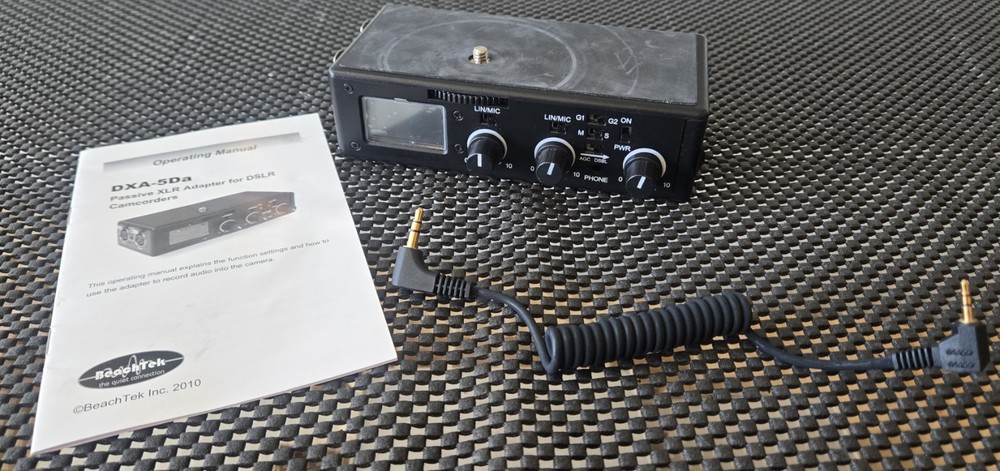 BeachTek DXA-5Da XLR Audio Interface for DSLR, Headphone Output, AGC Disable