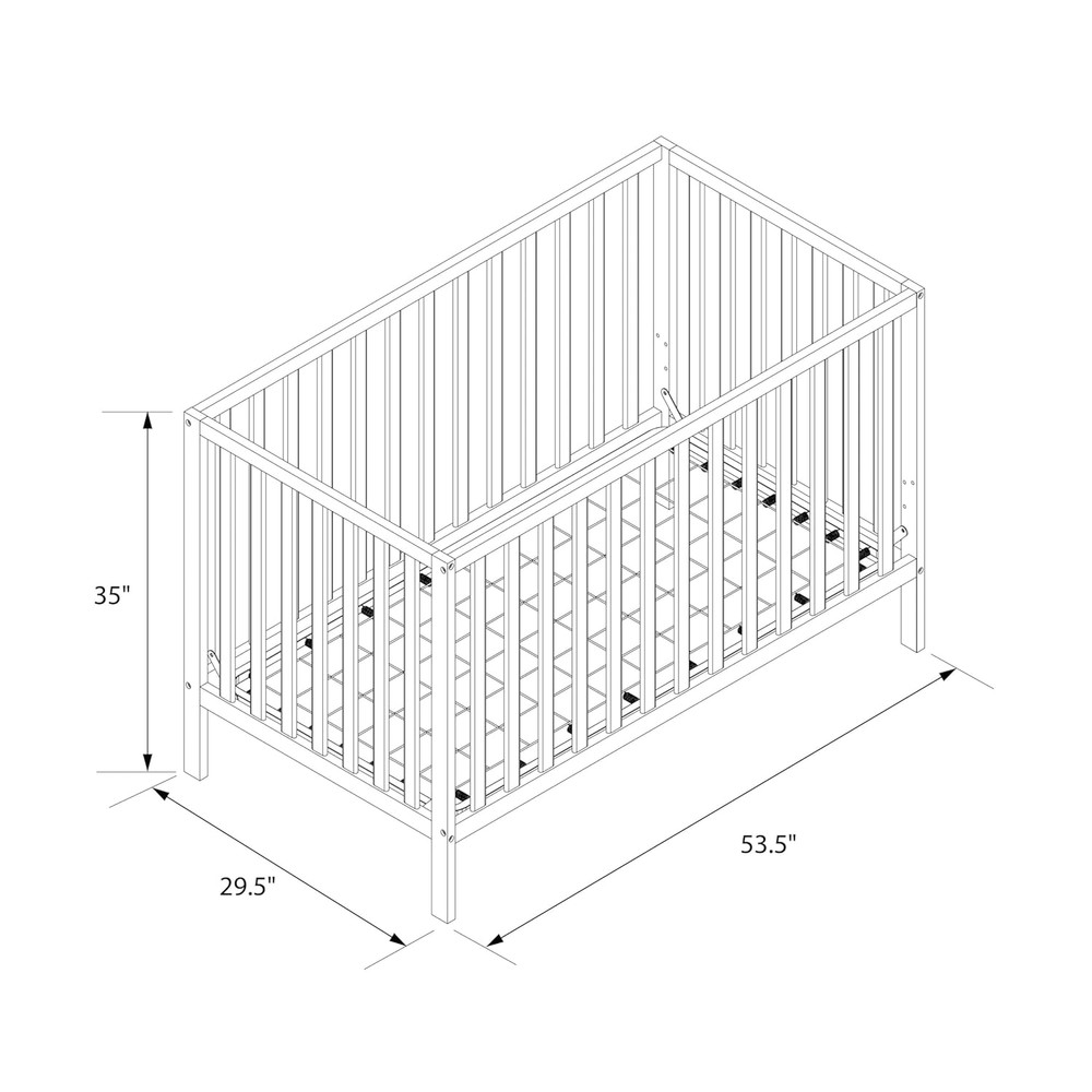 Ivey 3-In-1 Convertible Crib, White