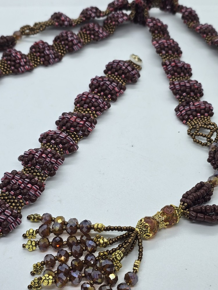 Set de collar e idde orisha OYA Deluxe Tejido