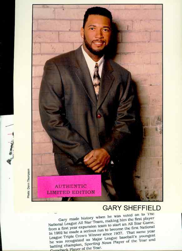 gary sheffield  limited edition press kit