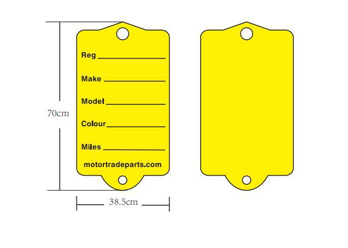 Car Van key Tags & Split Rings x 200 - Yellow