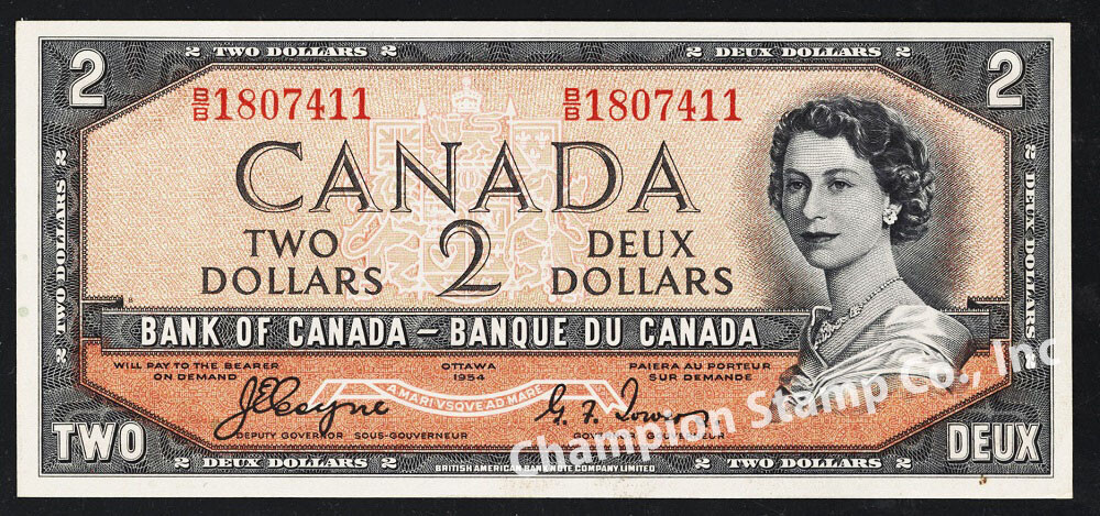 Canada Banknote 2 Dollars Cat No 67a **Devil's Face**