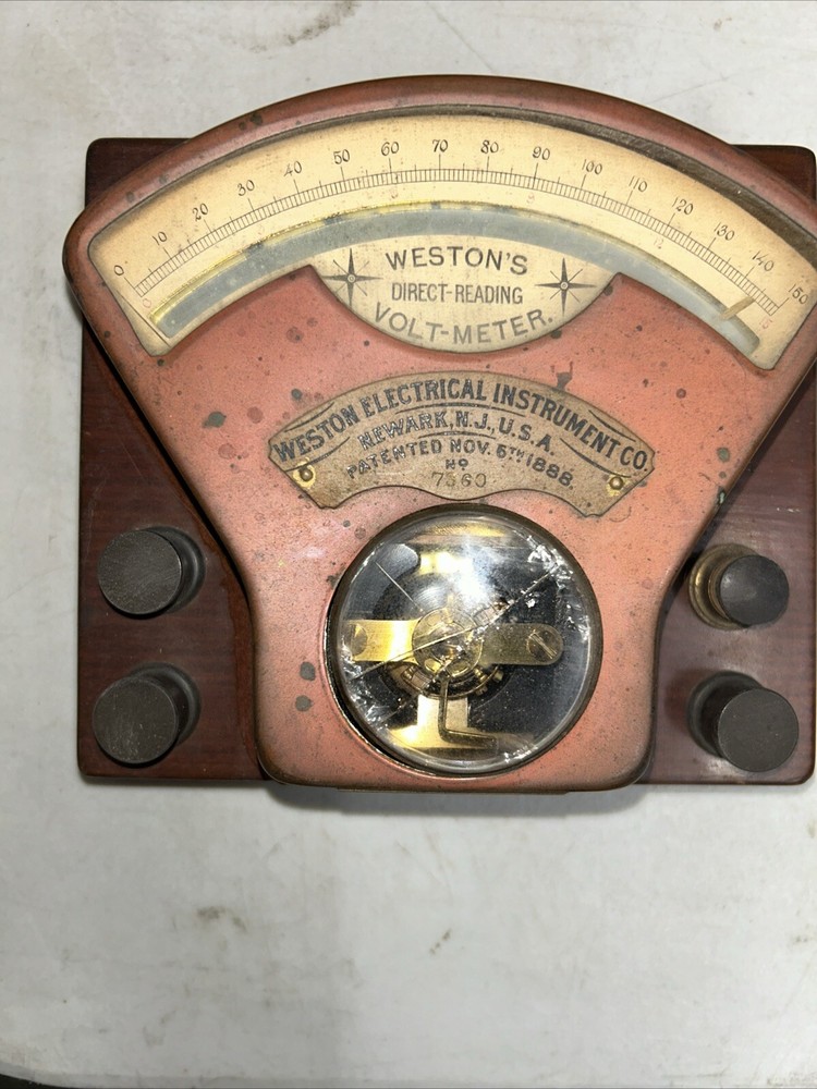 Vintage Weston's Direct Reading Volt-Meter Voltmeter Untested