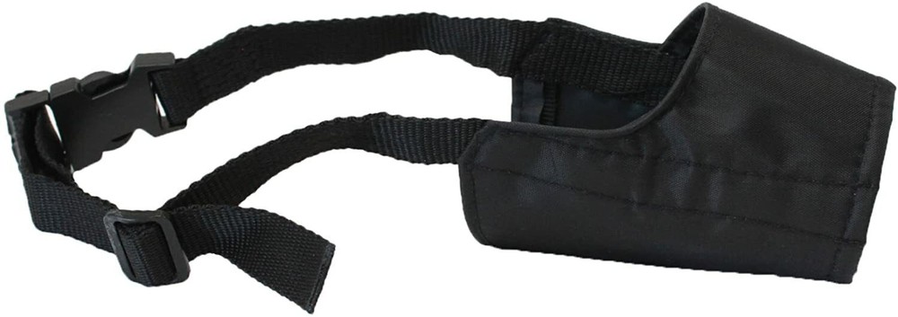 Downtown Pet Supply Quick Fit Dog Muzzle with Adjustable Straps, Black Size 1