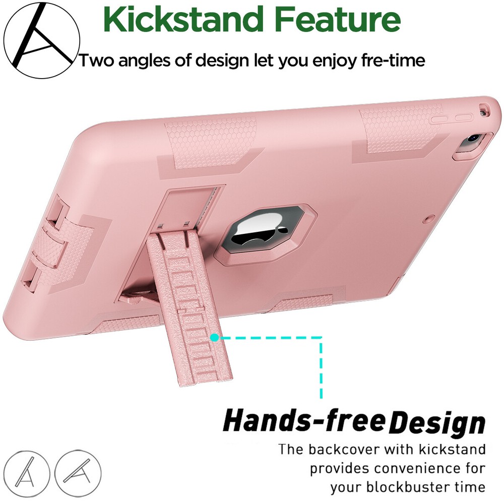 For iPad 5th 6th Generation Case Shockproof Heavy Duty Cover + Screen Protector