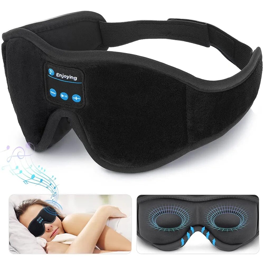 New Black Bluetooth Sleeping Mask