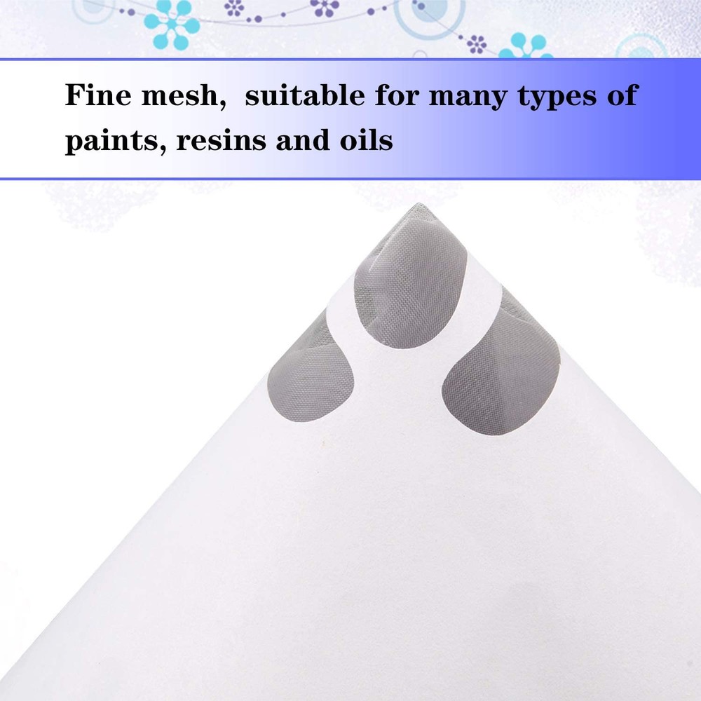 75 Pcs Paint Resin Filter Disposable Strainers with Cone Silicone Funnel Filter