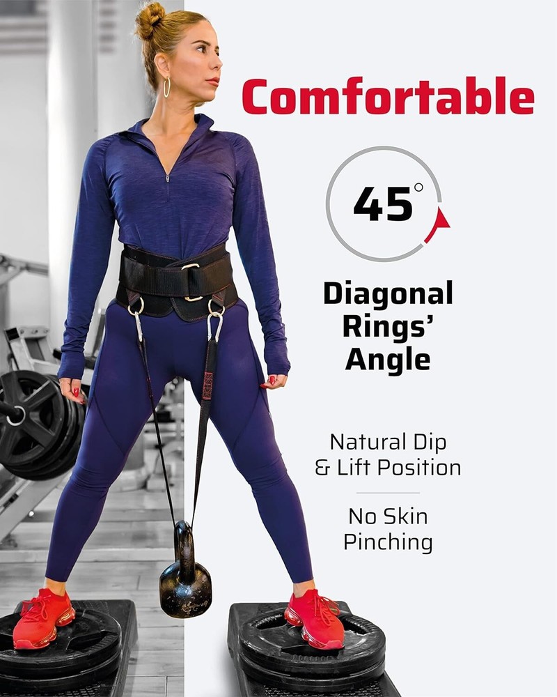 Ultimate Dip Belt | Secure Closure - No Sliding Down | Structured Back Suppor...