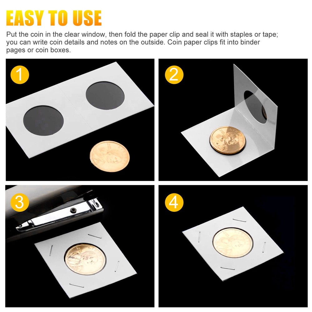 CoinConnoisseurKit 200Pc Assorted Sizes Cardboard flips