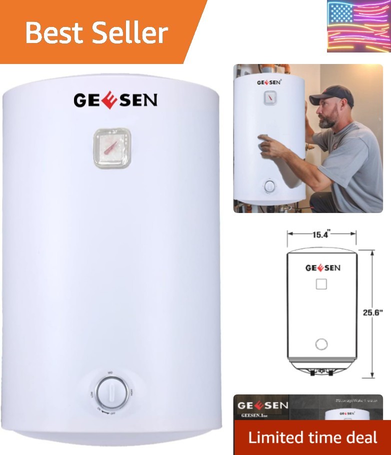 High-Efficiency 20 Gallon Indoor Electric Water Heater with Adjust Thermostat