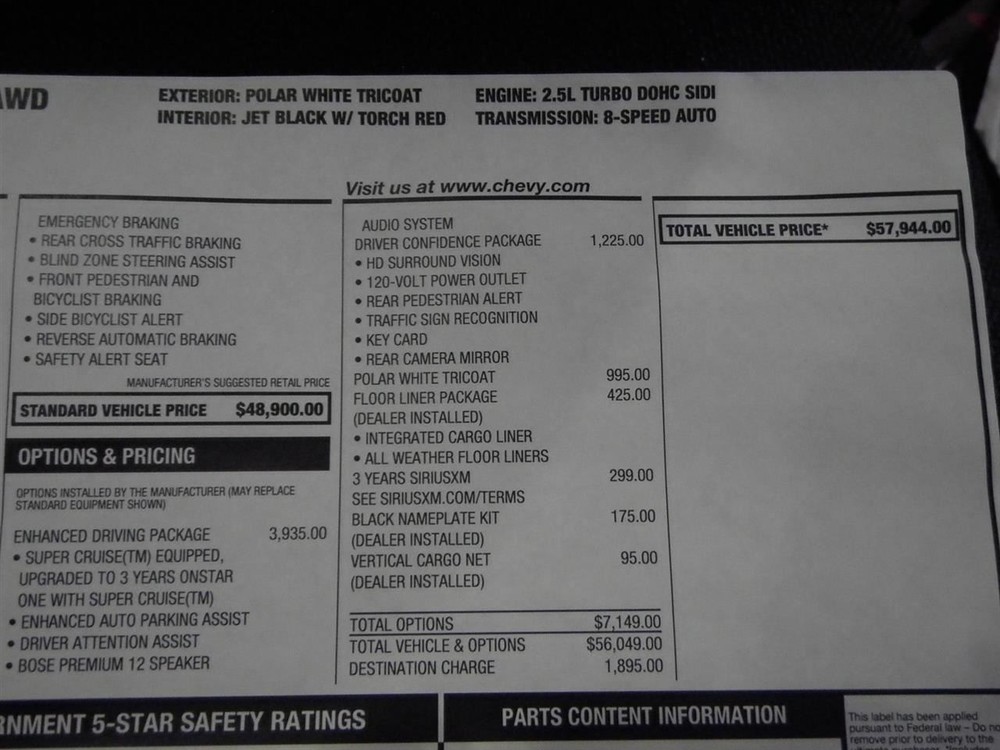 2026 Traverse Z71 Lower Air Shutter
