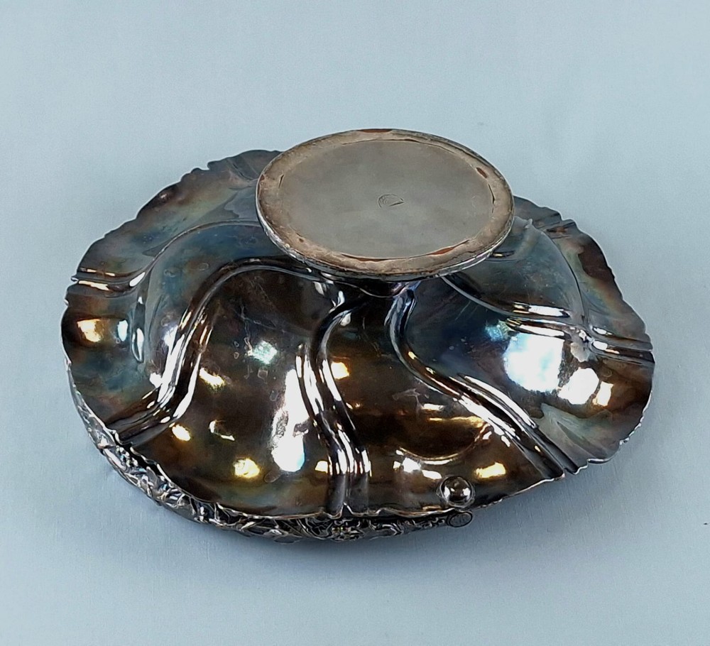 Antique Russian silver plated fruit bowl, 19thC