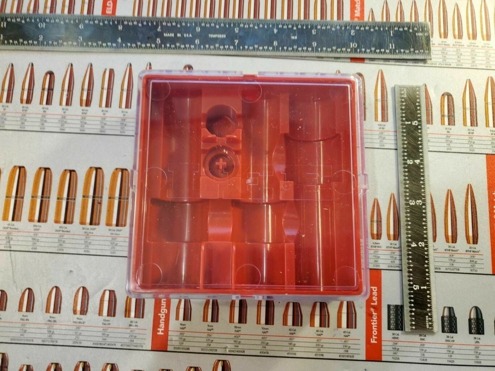 LEE Red Three Die Storage Box New