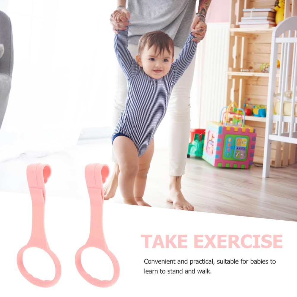 4Pcs Pull up Rings Standing Walker Crib Tool Ring Playpen Crib Hook Help Stand u