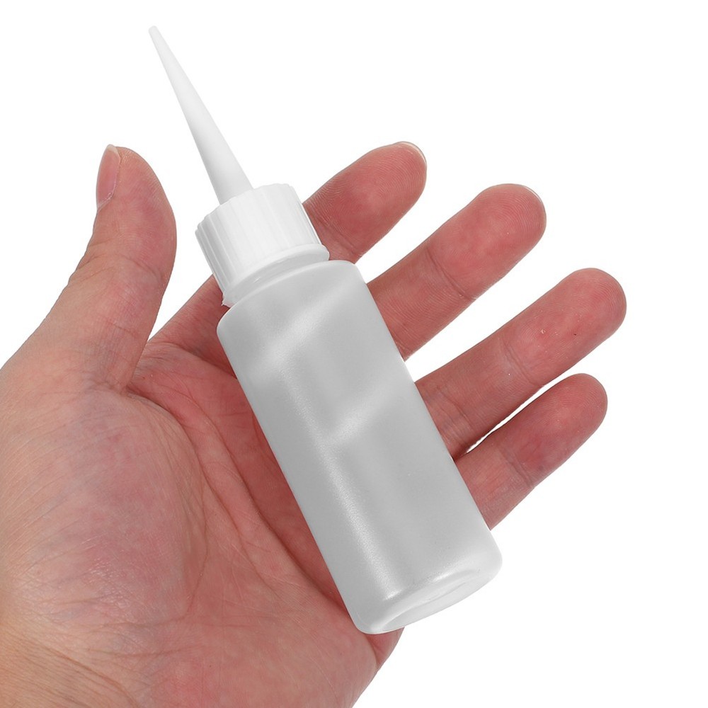 100 Pcs Sewing Agent Bottle Liquid Dropper Empty Black Plastic Squeeze Bottles