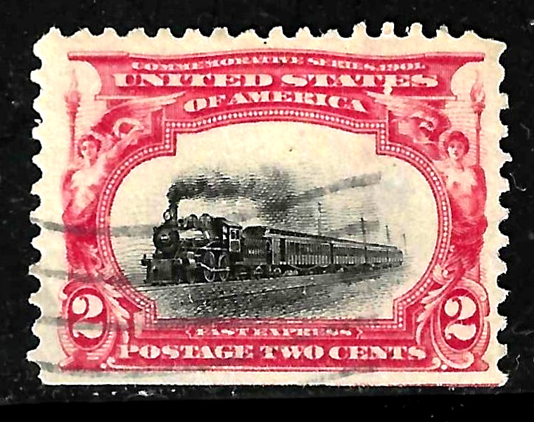 Sc #295 Vignette Shift VERY LOW Train Error 2 Cent PAN AM 1903 US 55A22