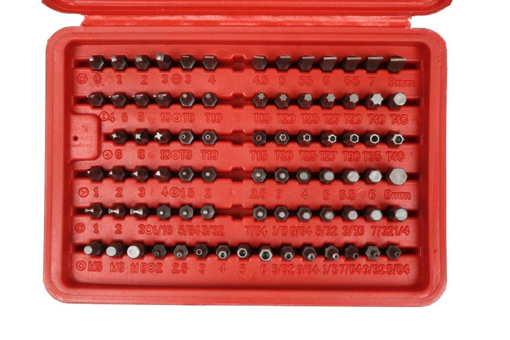 Vector Tools Security Bit Set, Chrome Vanadium Steel | 100-Piece Set One Size