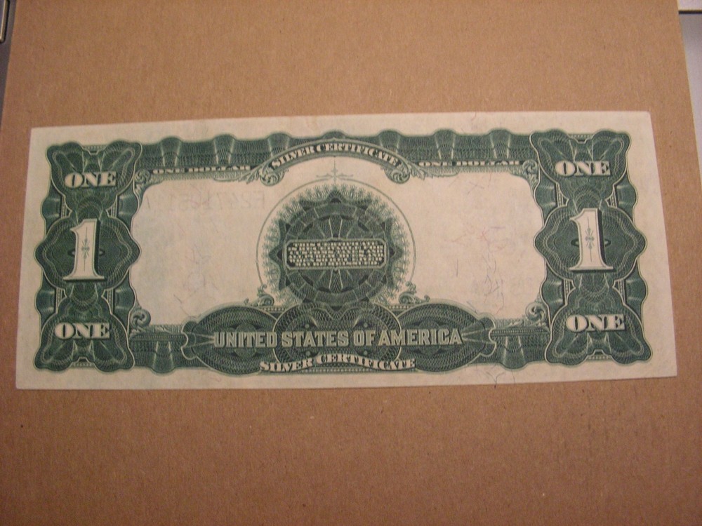 1899 One Dollar Silver Certificate. $1.00 High Almost Unc. Black Eagle Note.
