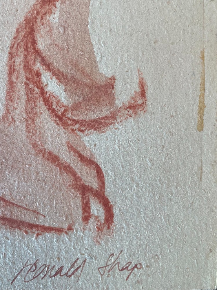 Original Ronald Shap figure drawing, signed