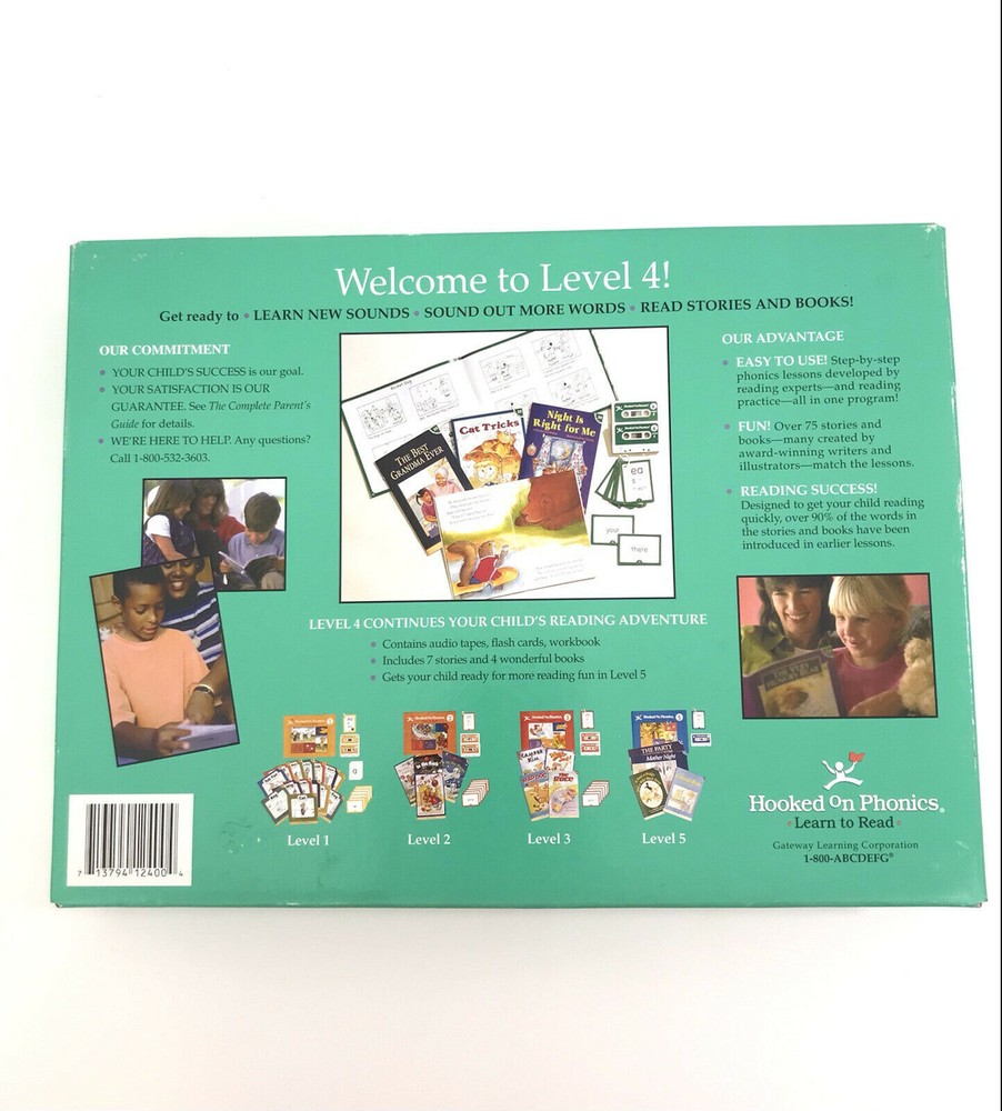 HOOKED ON PHONICS Learn To Read LEVEL 4 & 5 COMPLETE Tapes Flashcards Workbooks+