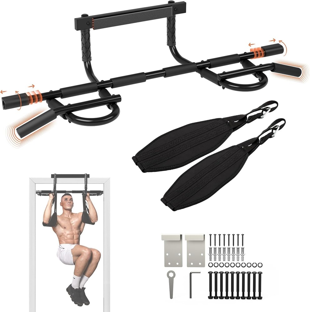 Heavy Duty Wall Mounted Pull Up Bar Over Door Pull Up Bar Doorway Multi Grip
