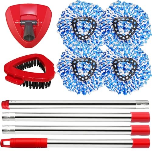 Spin Mop Head Replacement Base Handle Compatible with O Cedar Rinseclean 2 Blue