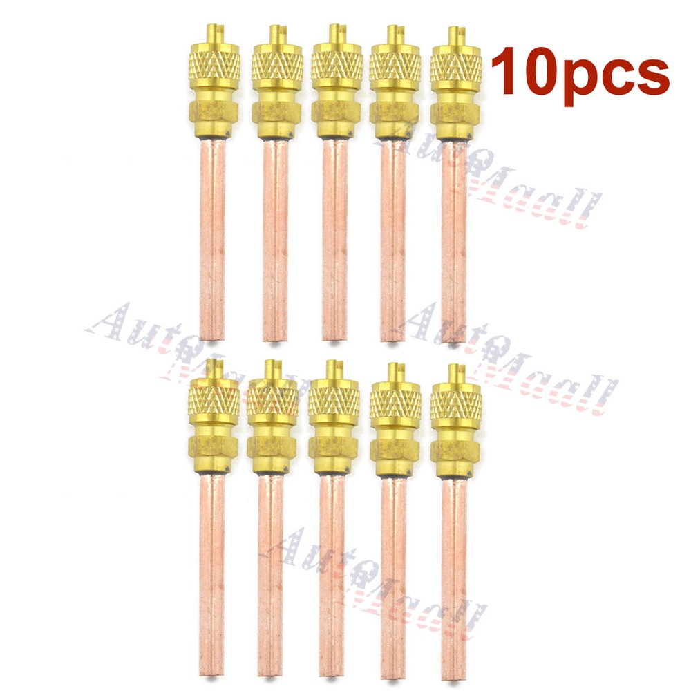 10pcs Service/Access Valve 1/4" SAE x 1/4" OD x 2.75" Stem Core & Core Remover