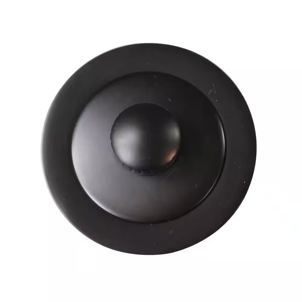 Black 1-1/2 In. Tubular Pull and Drain Bath Waste Drain Kit with 2-Hole Overflow