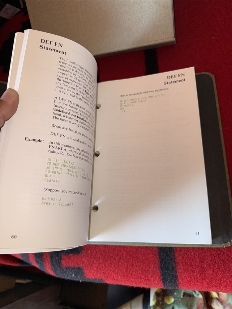 Vintage 1986 IBM Library Book Technical Reference Personal Computers Basic 3.0