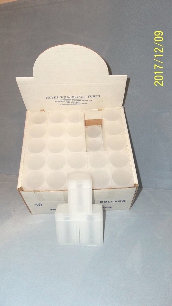 NEW--THREE (3) Numis Square Coin Tubes-Large Dollars