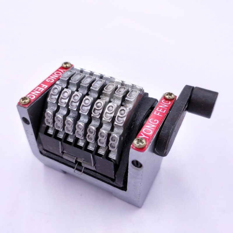 7 Digits Numbering Machine Horizontal Backward Last Three Bits Are Adjustable
