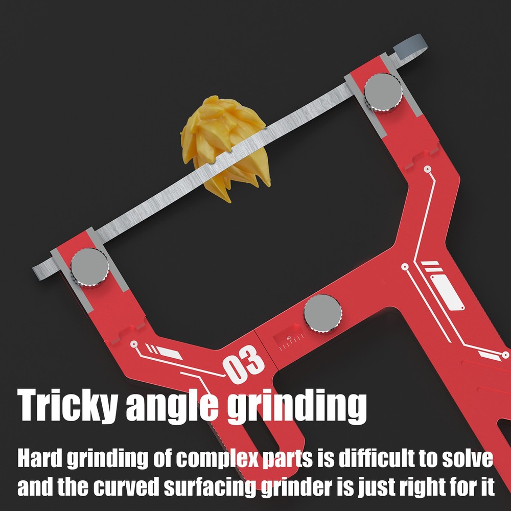 Curved Surface Sander Handhold Grinding Tools Model Hobby Polisher