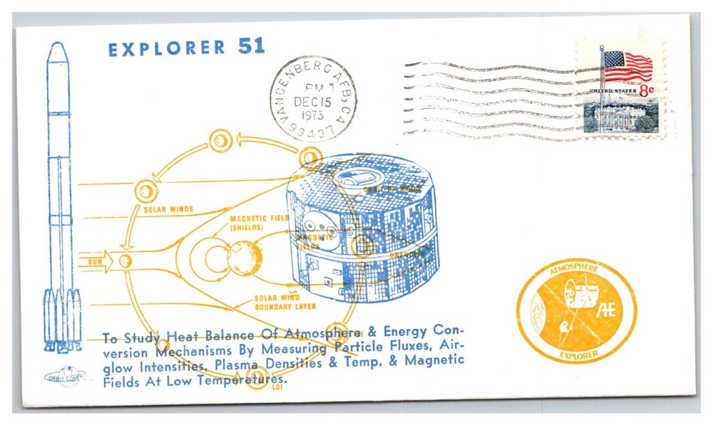 Space Event  EXPLORER 51 Cover  Cachet Unaddressed  Sp294